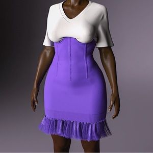 Hanifa Purple Corset Skirt